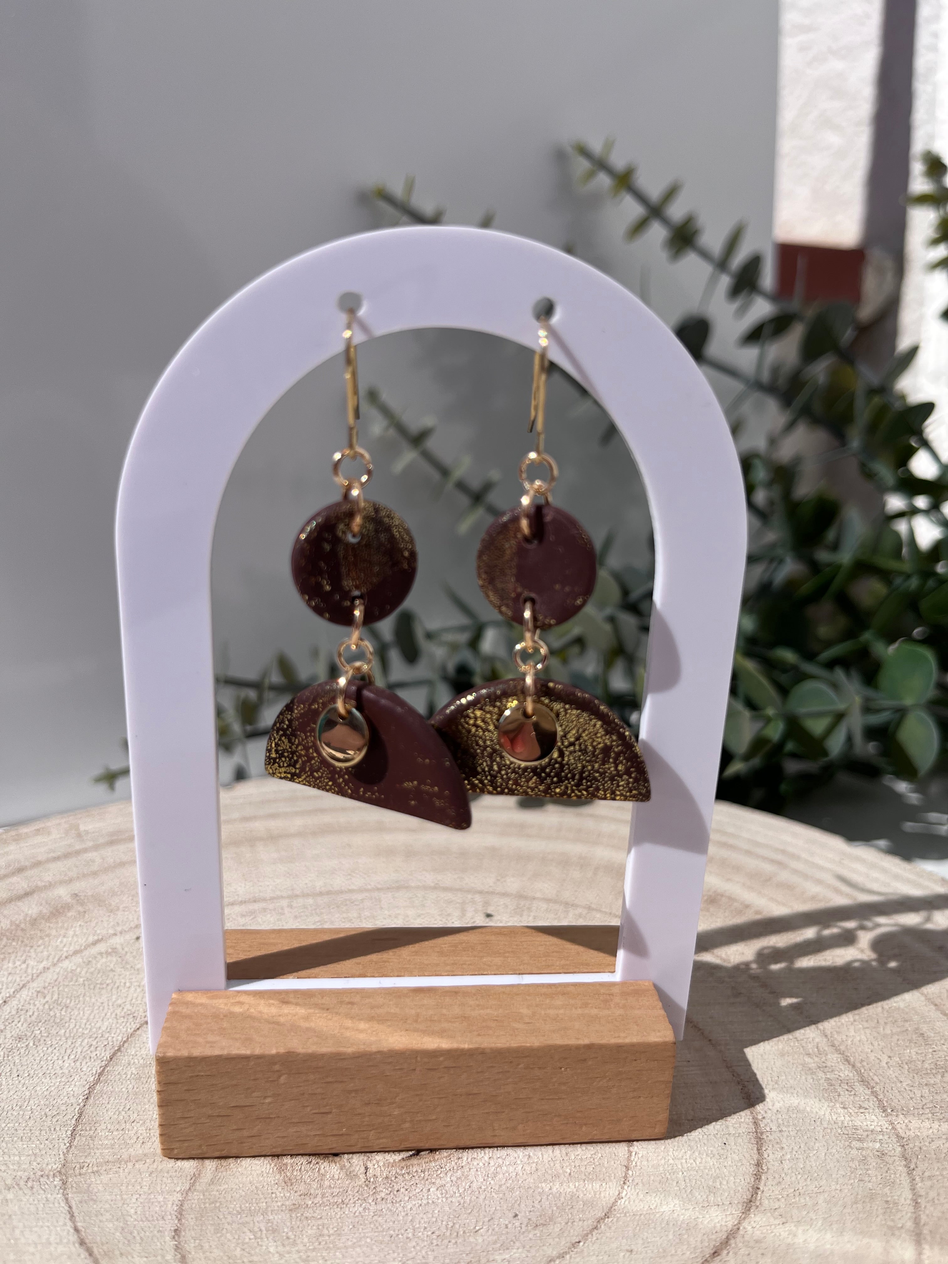 half moon Aro Chocolate Dorado