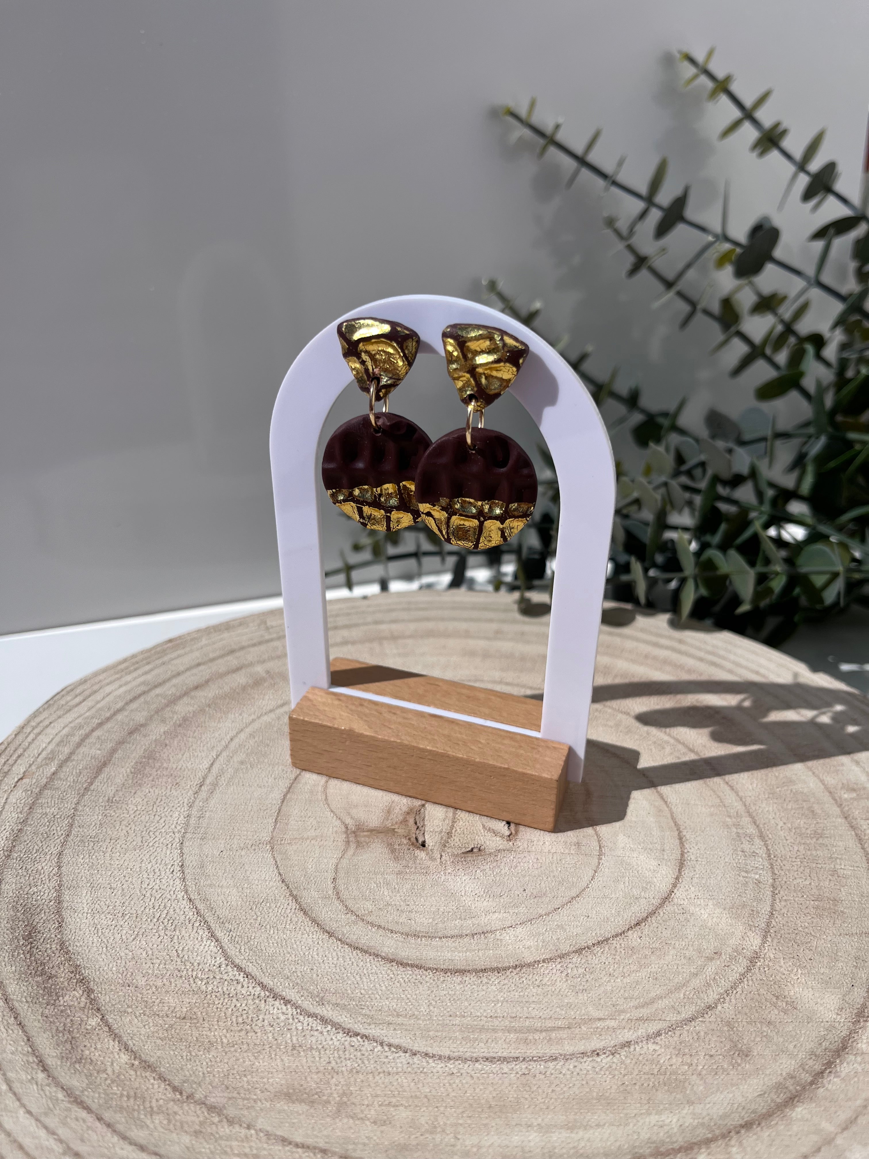 Semicírculos Chocolate Azul