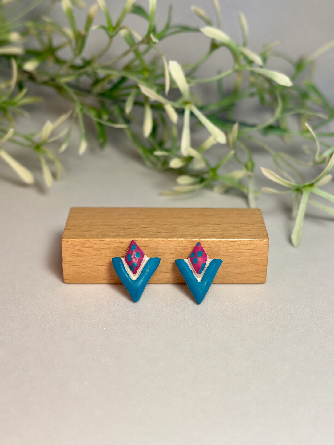 MINI POP TURQUESA - Mini Stud Turquesa y Fucsia