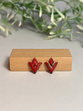 MINI RUBÍ DORADO - Mini Stud Rojo Dorádo
