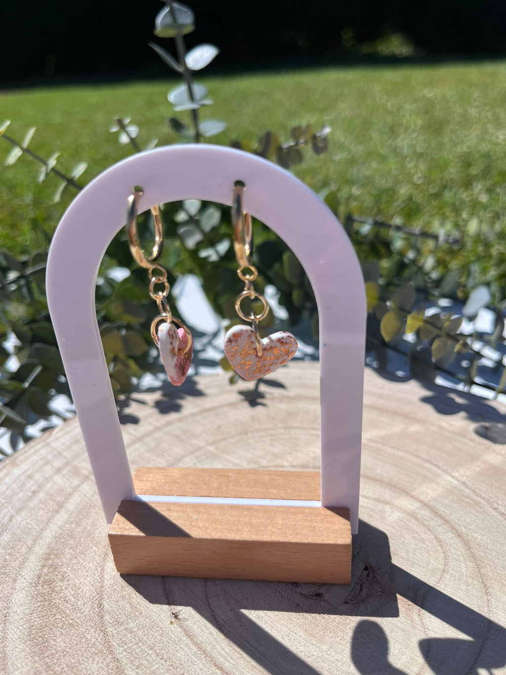 Pendientes corazones  - Arcilla Polimérica