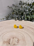 Studs Corazón Amarillo Mostaza