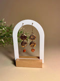 CHOCO DROPS – Pendientes semicírculos chocolate dorado arcilla polimérica artesanales | Gradi Handmade