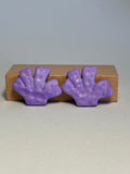 CORAL MORADO — Pendientes stud coral lila