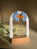 DALIA AZUL - Pendientes artesanales en forma de flor azul