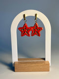 ESTRELLA COLGANTE CORAL – Pendientes colgantes estrella coral dorada