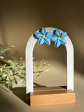 NOMEOLVIDES AZUL - Pendientes artesanales en forma de flor azul