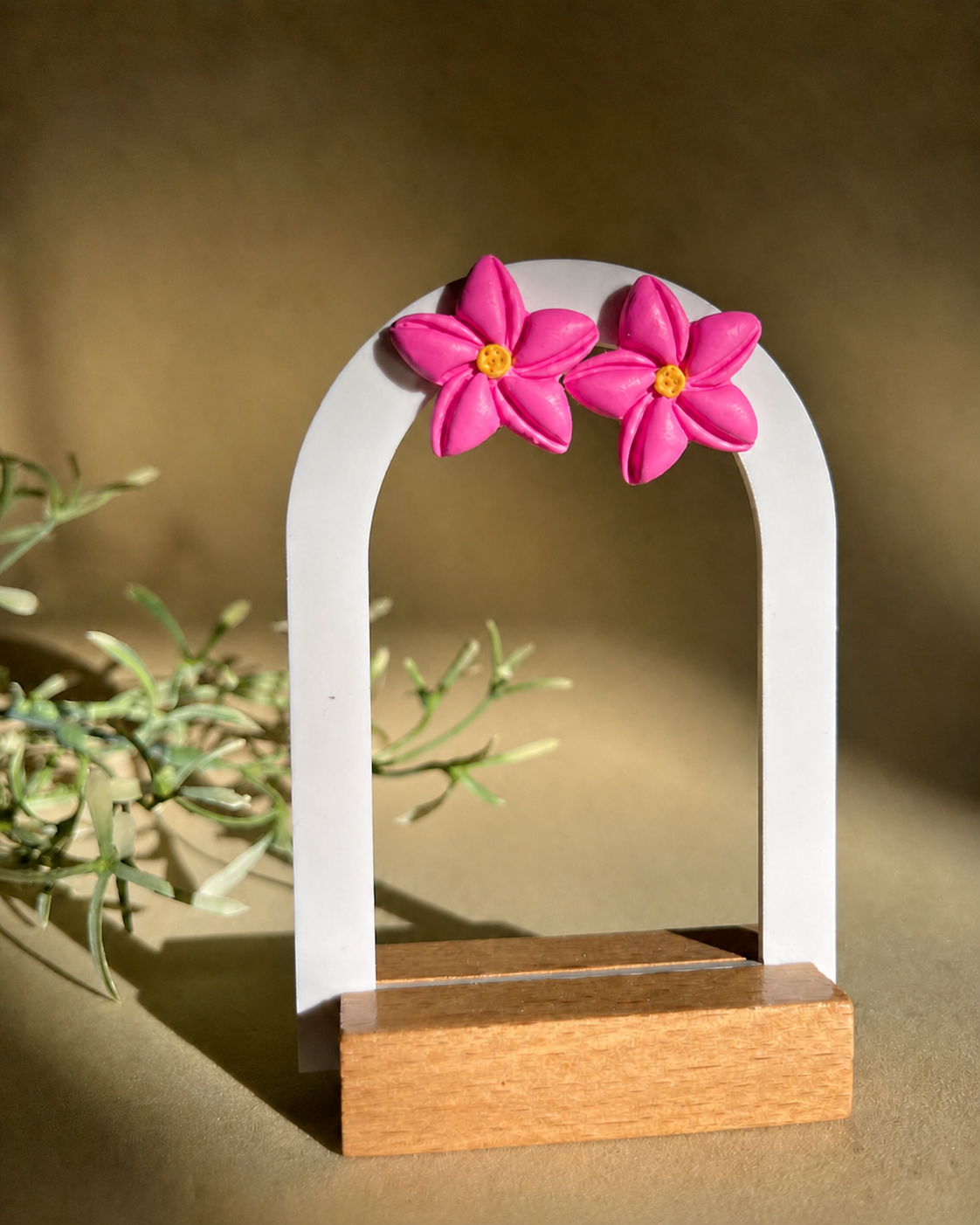 NOMEOLVIDES ROSA - Pendientes artesanales en forma de flor rosa
